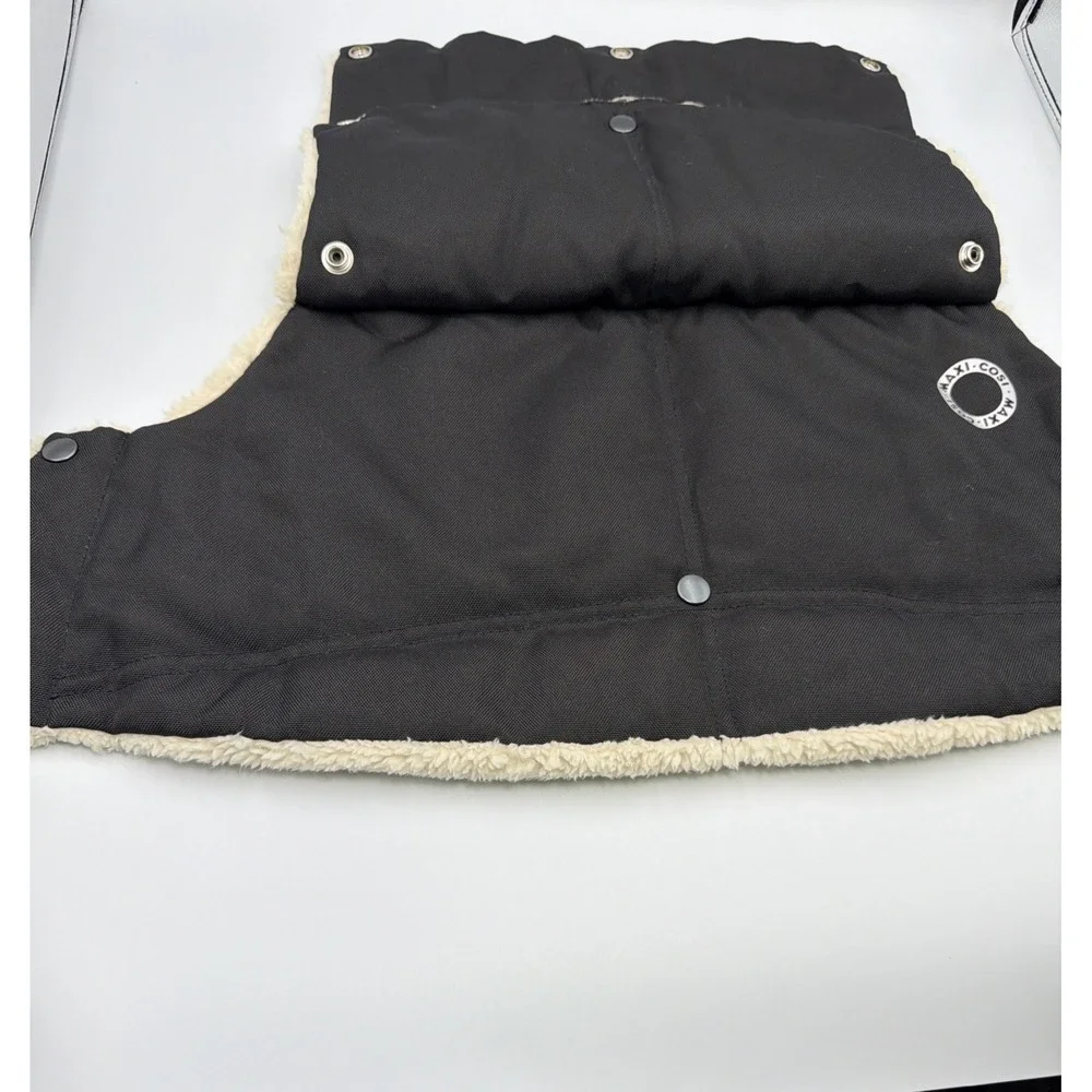 Maxi Cosi Baby Infant Stroller Gloves Hand Muff Black Sherpa